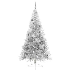 Albero di Natale con luci a corde decorative Argento 240 cm 3397231