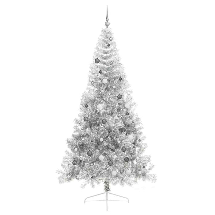 Albero di Natale con luci a corde decorative Argento 240 cm 3397231