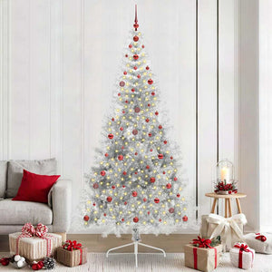 Albero di Natale artificiale con luci integrate Argento 240 cm 3397232
