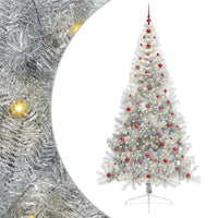 Albero di Natale artificiale con luci integrate Argento 240 cm 3397232