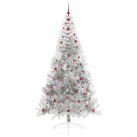 Albero di Natale artificiale con luci integrate Argento 240 cm 3397232