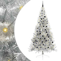 Albero di Natale artificiale con luci integrate Argento 240 cm 3397233