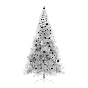 Albero di Natale artificiale con luci integrate Argento 240 cm 3397233