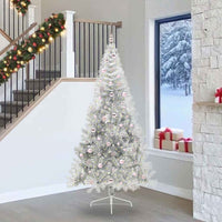 Albero di Natale artificiale con luci integrate Argento 240 cm 3397234
