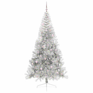 Albero di Natale artificiale con luci integrate Argento 240 cm 3397234