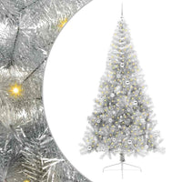 Albero di Natale artificiale con luci integrate Argento 240 cm 3397237