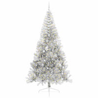 Albero di Natale artificiale con luci integrate Argento 240 cm 3397237