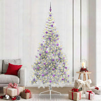 Albero di Natale artificiale con luci integrate Argento 240 cm 3397238