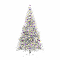Albero di Natale artificiale con luci integrate Argento 240 cm 3397238