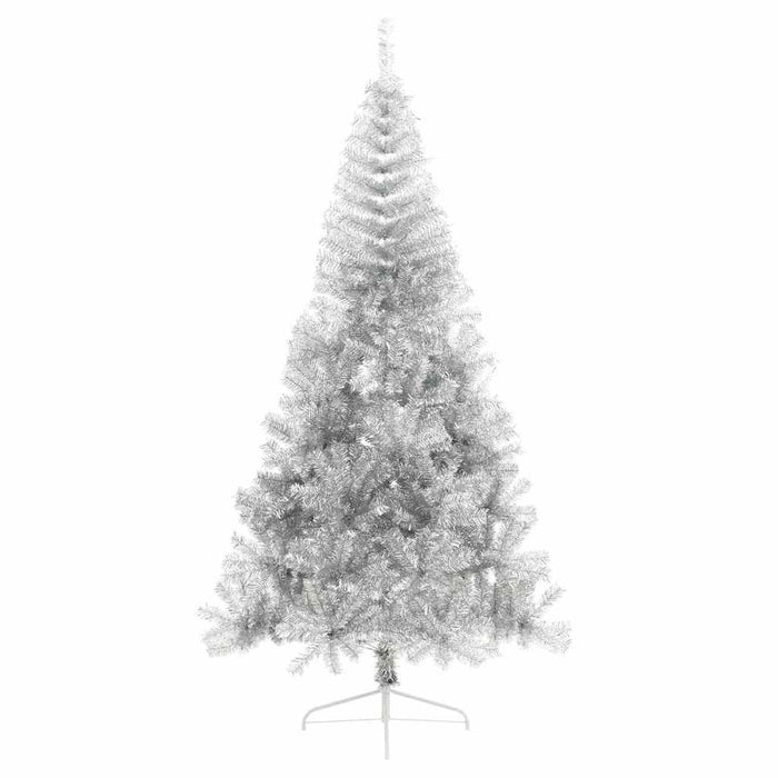 Albero di Natale Artificiale-Albero Natalizio con luci integrate Argento 240 cm 359166