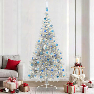 Albero di Natale artificiale con luci integrate Argento 240 cm 3397239