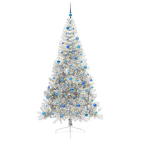Albero di Natale artificiale con luci integrate Argento 240 cm 3397239