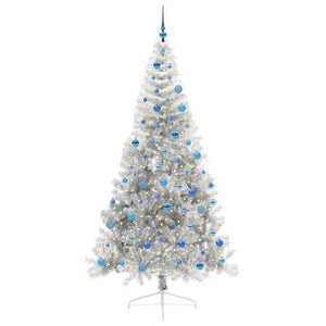 Albero di Natale artificiale con luci integrate Argento 240 cm 3397239