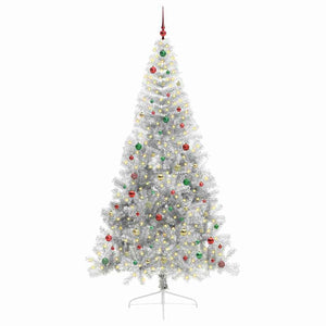 Albero di Natale artificiale con luci integrate Argento 240 cm 3397240