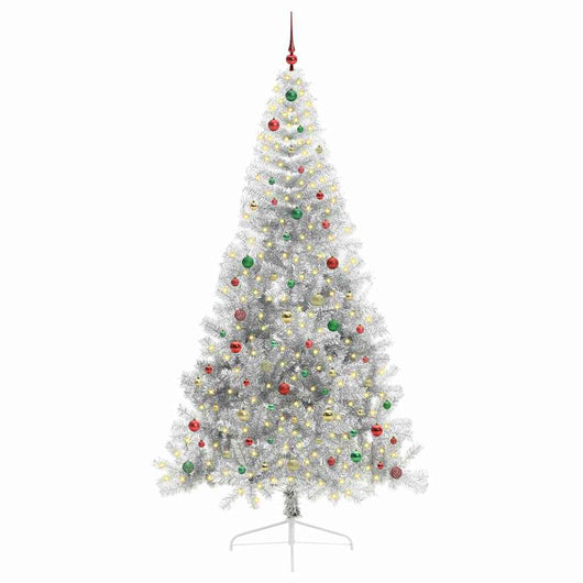 Albero di Natale artificiale con luci integrate Argento 240 cm 3397240