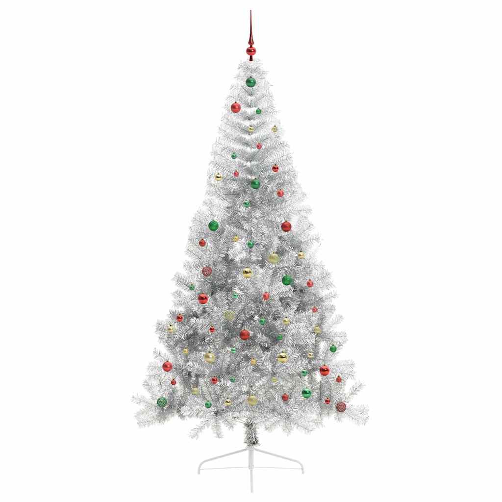 Albero di Natale artificiale con luci integrate Argento 240 cm 3397240