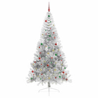 Albero di Natale artificiale con luci integrate Argento 240 cm 3397240