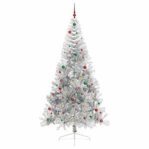 Albero di Natale artificiale con luci integrate Argento 240 cm 3397240