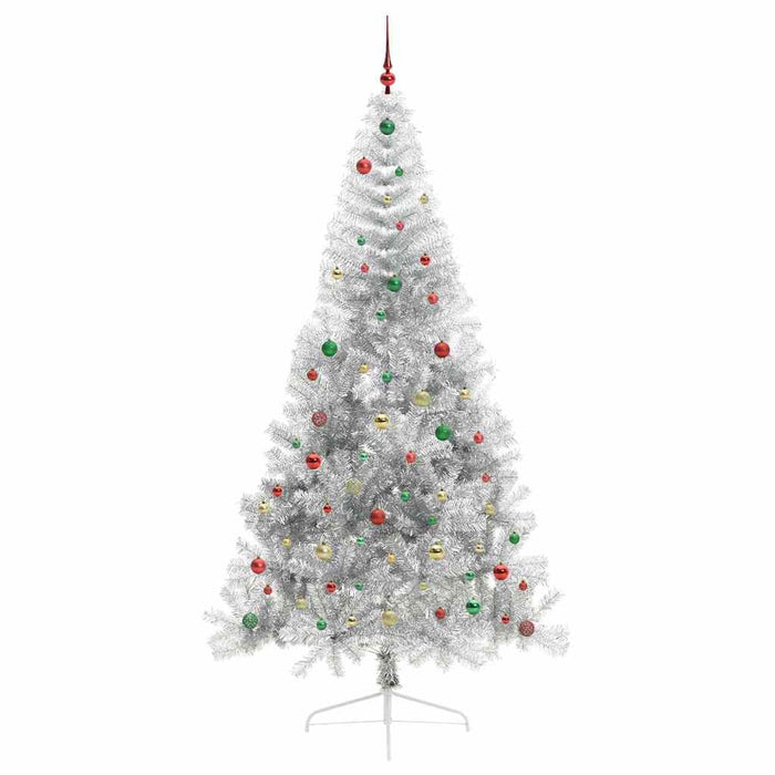 Albero di Natale artificiale con luci integrate Argento 240 cm 3397240