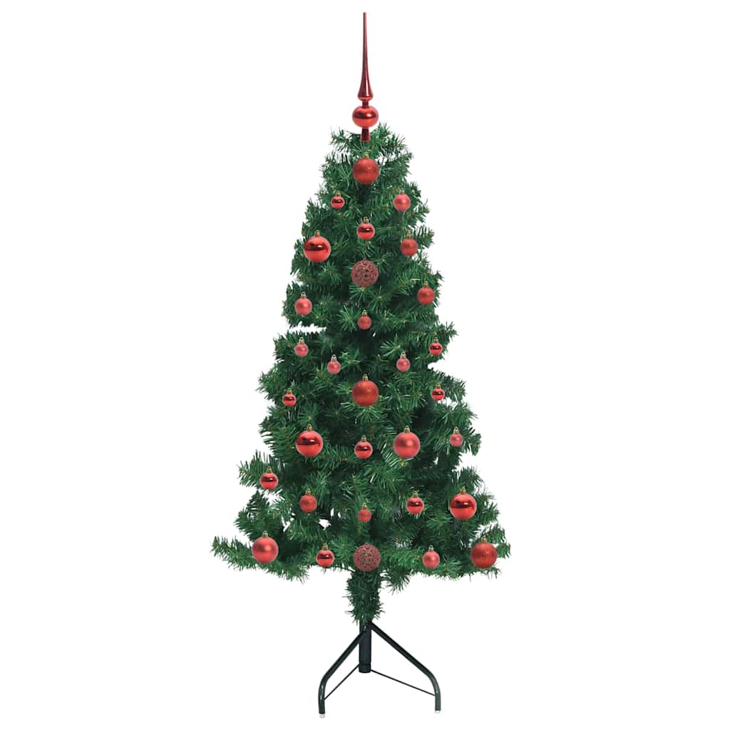Albero di Natale Artificiale Angolare con 150 LED Verde 120 cm 3397241