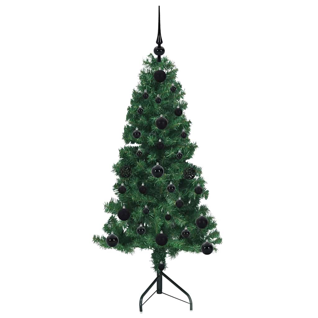 Albero di Natale Artificiale Angolare con 150 LED Verde 120 cm 3397242