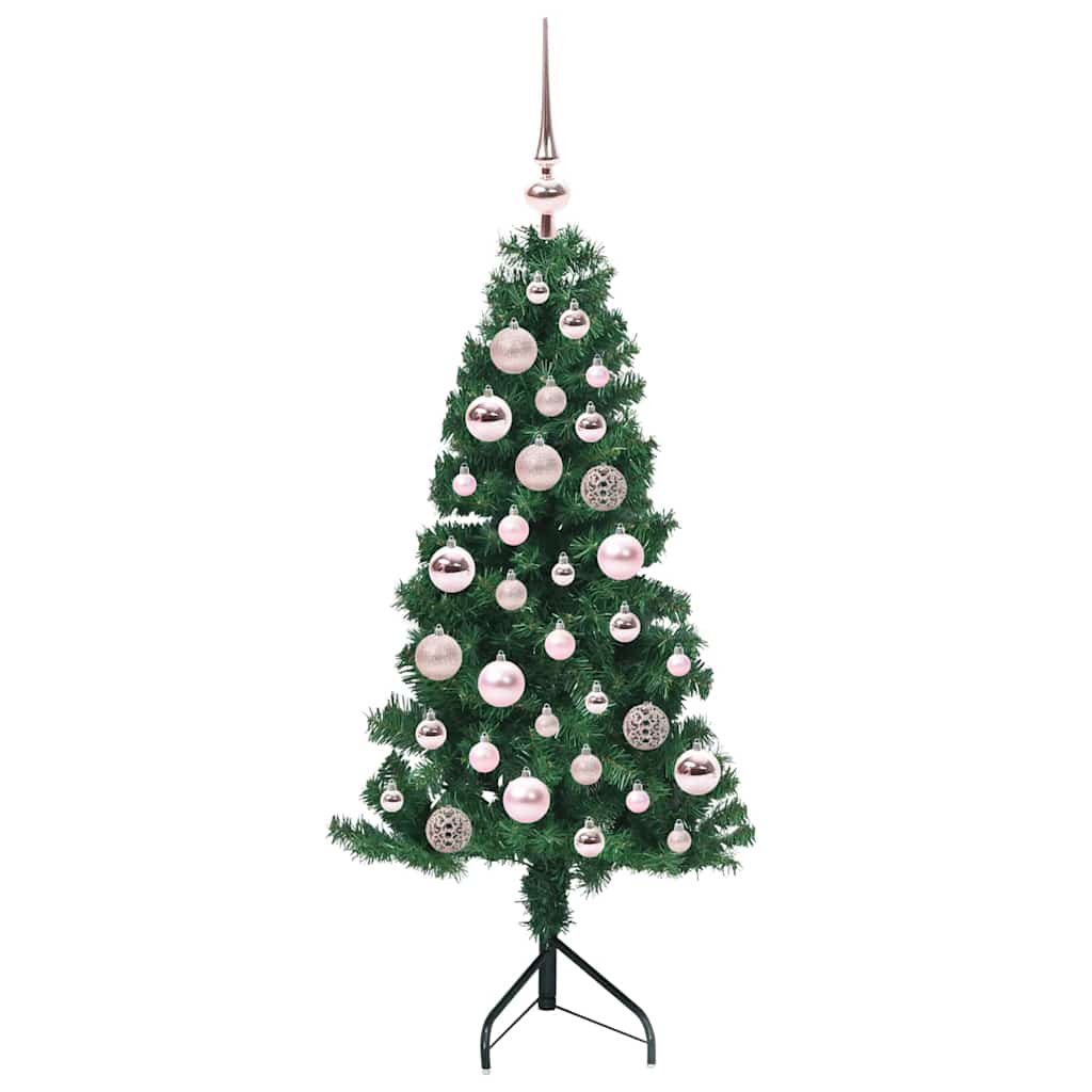 Albero di Natale Artificiale Angolare con 150 LED Verde 120 cm 3397243