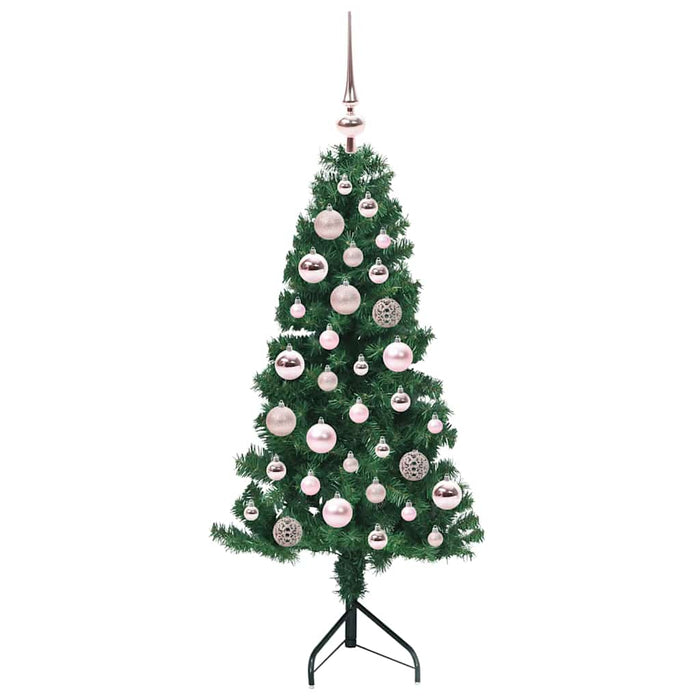 Albero di Natale Artificiale Angolare con 150 LED Verde 120 cm 3397243