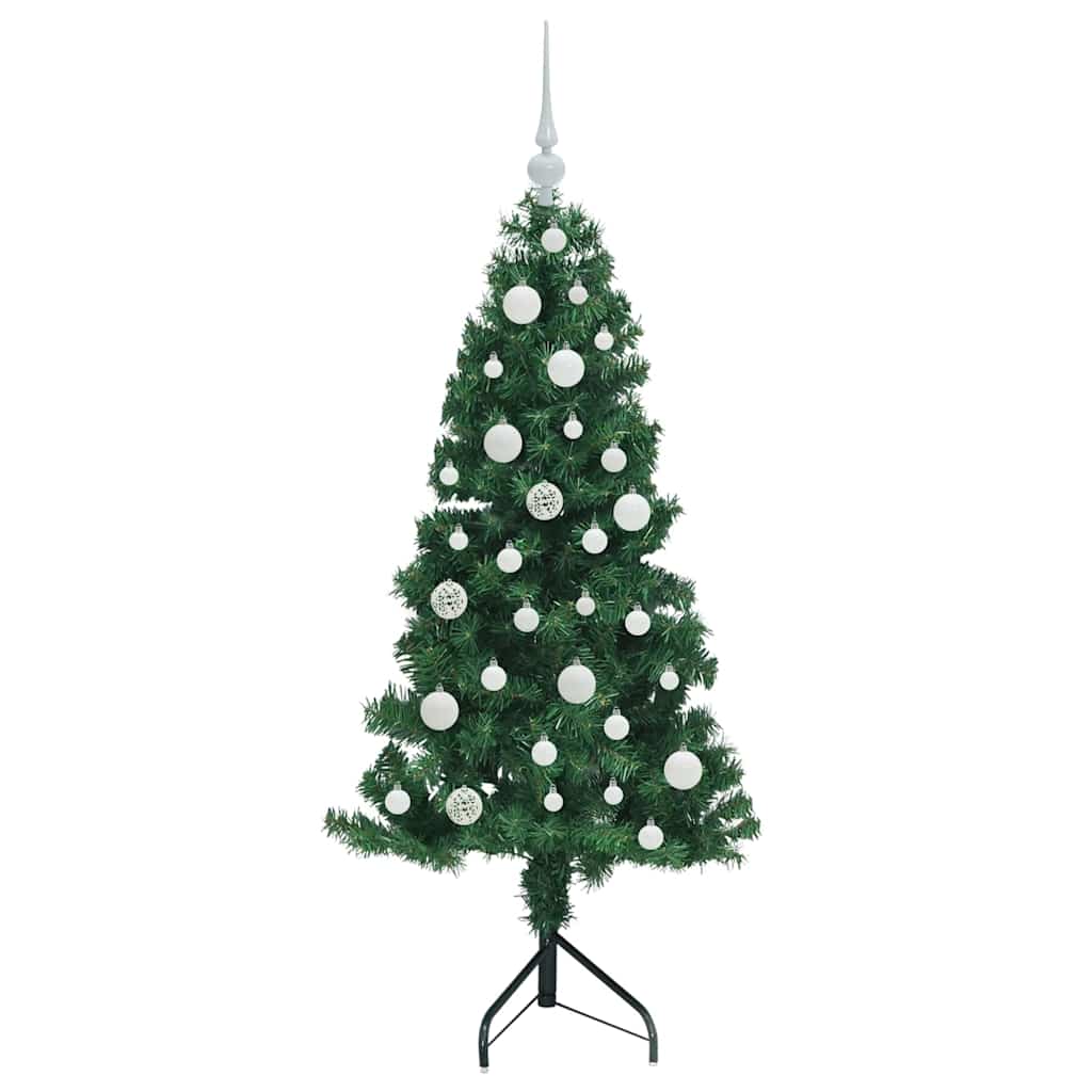 Albero di Natale Artificiale Angolare con 150 LED Verde 120 cm 3397244