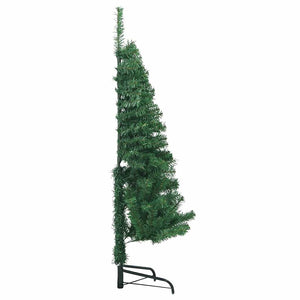 Albero di Natale Artificiale Angolare con 150 LED Verde 120 cm 3397244