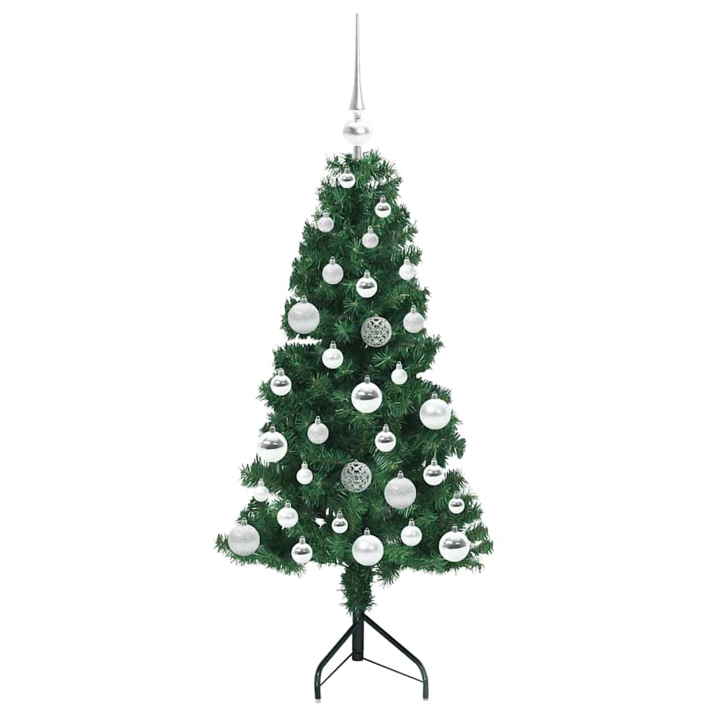 Albero di Natale Artificiale Angolare con 150 LED Verde 120 cm 3397246