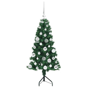 Albero di Natale Artificiale Angolare con 150 LED Verde 120 cm 3397246