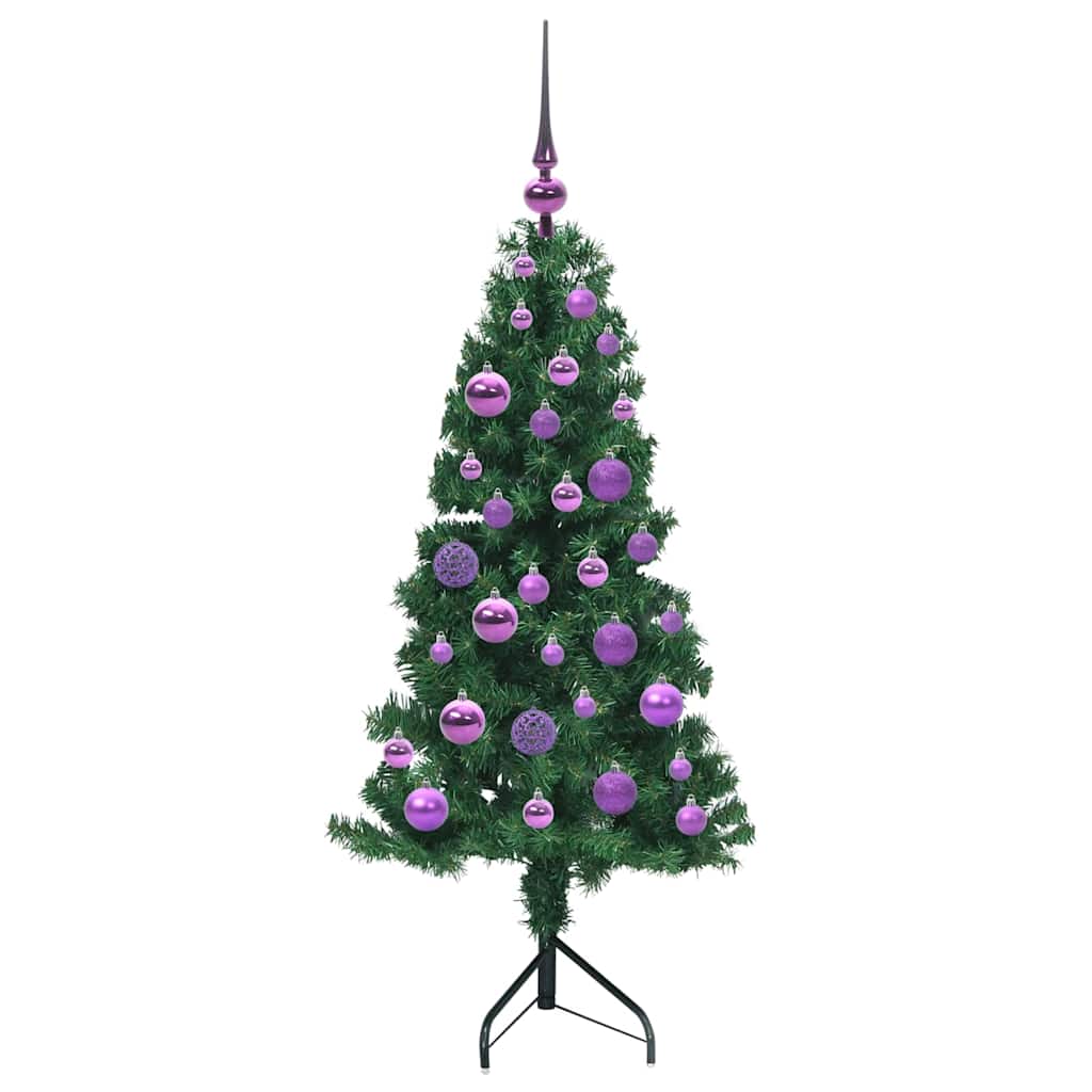 Albero di Natale Artificiale Angolare con 150 LED Verde 120 cm 3397247