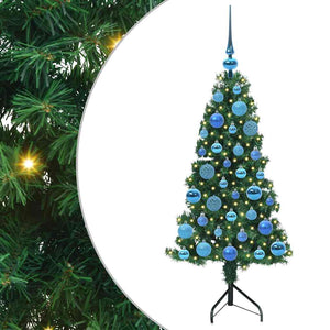 Albero di Natale Artificiale Angolare con 150 LED Verde 120 cm 3397248