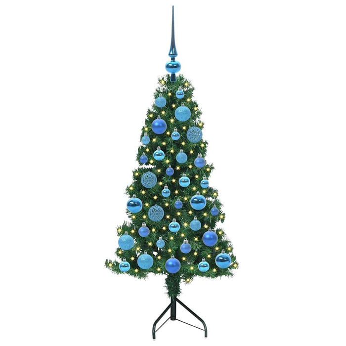 Albero di Natale Artificiale Angolare con 150 LED Verde 120 cm 3397248
