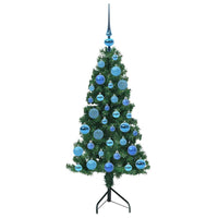 Albero di Natale Artificiale Angolare con 150 LED Verde 120 cm 3397248