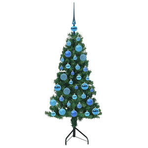 Albero di Natale Artificiale Angolare con 150 LED Verde 120 cm 3397248