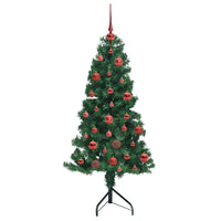Albero di Natale Artificiale Angolare con 150 LED Verde 150 cm 3397250