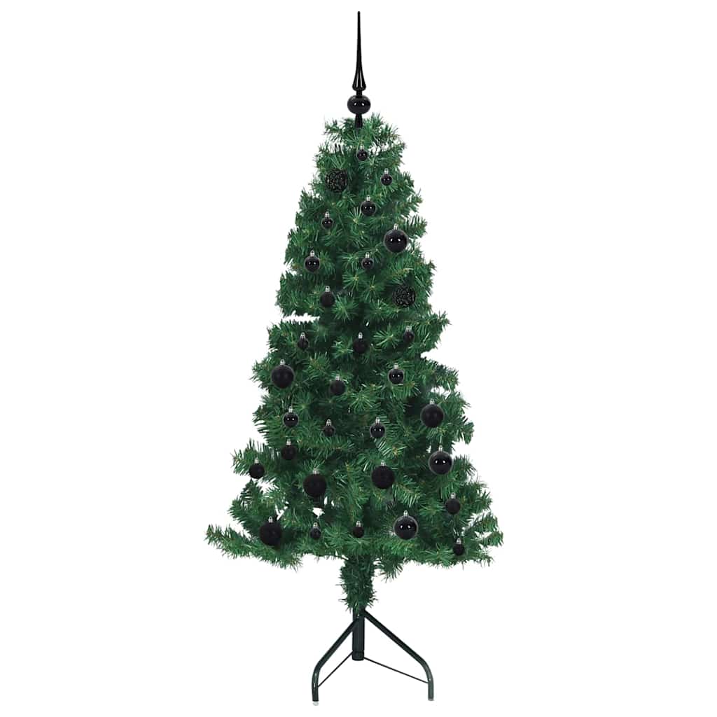 Albero di Natale Artificiale Angolare con 150 LED Verde 150 cm 3397251