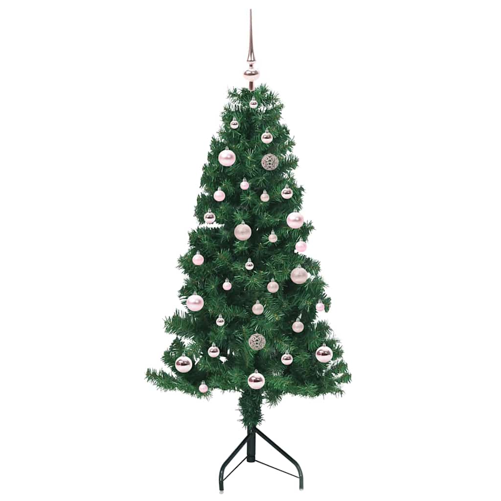 Albero di Natale Artificiale Angolare con 150 LED Verde 150 cm 3397252