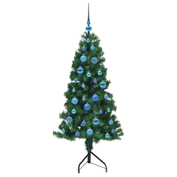 Albero di Natale Artificiale Angolare con 150 LED Verde 150 cm 3397257
