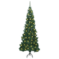 Albero di Natale Artificiale Angolare con 300 LED Verde 180 cm 3397259