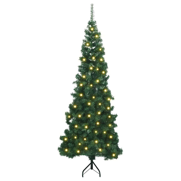 Albero di Natale Artificiale Angolare con 300 LED Verde 180 cm 3397259