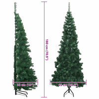 Albero di Natale Artificiale Angolare con 300 LED Verde 180 cm 3397259