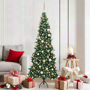 Albero di Natale Artificiale Angolare con 300 LED Verde 180 cm 3397261