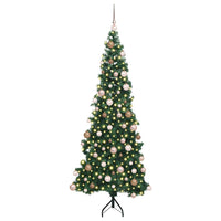 Albero di Natale Artificiale Angolare con 300 LED Verde 180 cm 3397261