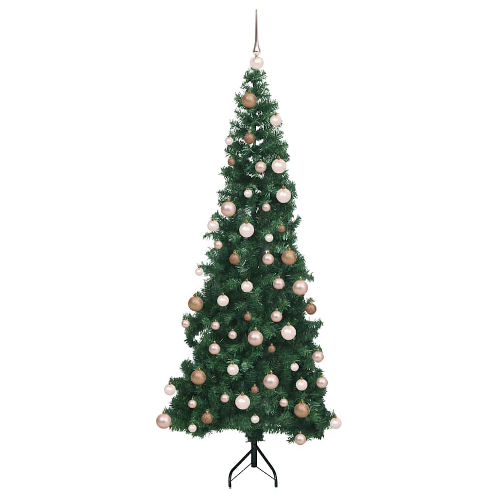 Albero di Natale Artificiale Angolare con 300 LED Verde 180 cm 3397261