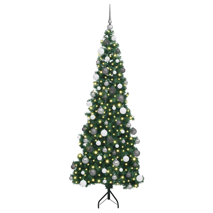 Albero di Natale Artificiale Angolare con 300 LED Verde 180 cm 3397262