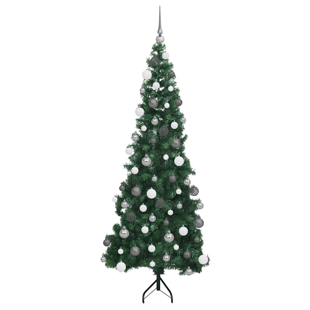 Albero di Natale Artificiale Angolare con 300 LED Verde 180 cm 3397262
