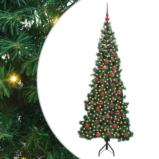 Albero di Natale Artificiale Angolare con 300 LED Verde 180 cm 3397263