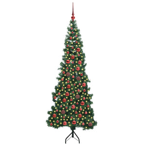 Albero di Natale Artificiale Angolare con 300 LED Verde 180 cm 3397263